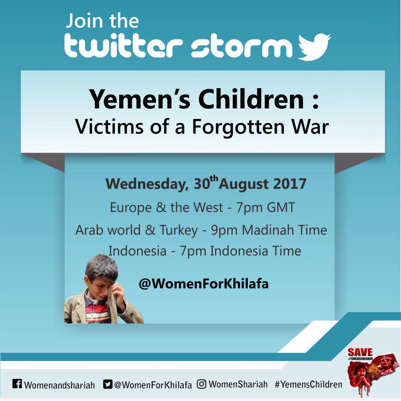 Yemens Children CAMP Twitter Storm Adverts ENG